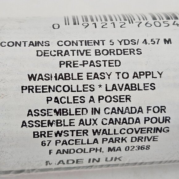 Brewster Wallpaper Border Lot 2 Rolls 5 Yds Each Pink Blue Green Floral Prepaste - Picture 8 of 12